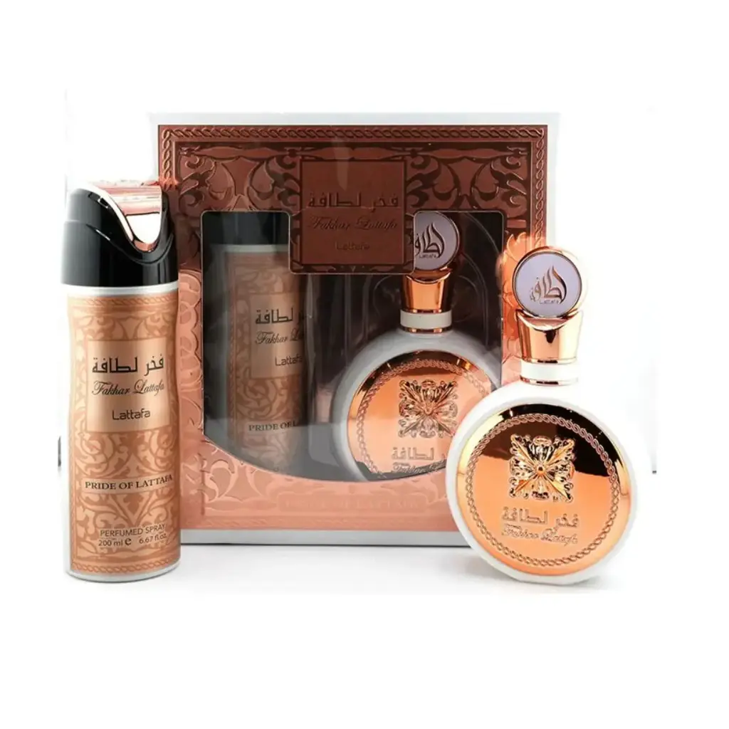 LATTAFA ESTUCHE FAKHAR MUJER 100 ML. + DEO 200 ML.